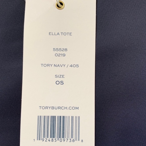 Tory Burch Ella tote nylon navy blue large new tag - Picture 5 of 5